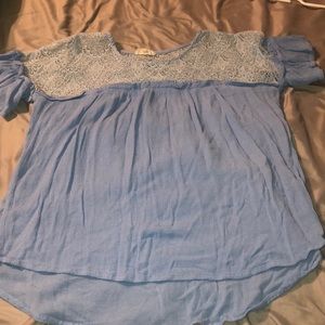 Light blue top